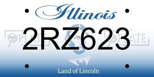 2RZ623 Illinois License Plate