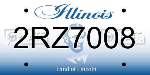 2RZ7008 Illinois License Plate