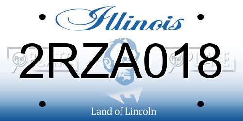2RZA018 Illinois License Plate