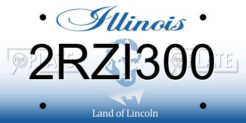 2RZI300 Illinois License Plate