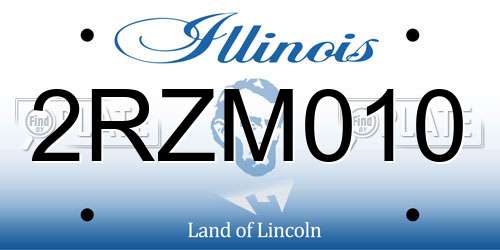 2RZM010 Illinois License Plate