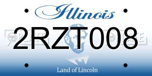 2RZT008 Illinois License Plate