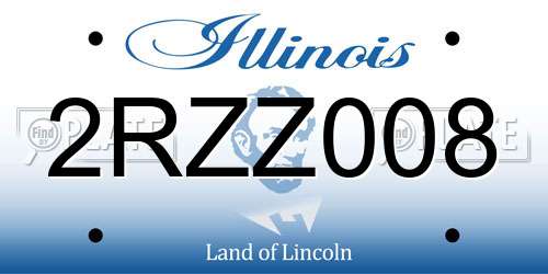 2RZZ008 Illinois License Plate