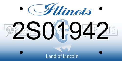 2S01942 Illinois License Plate