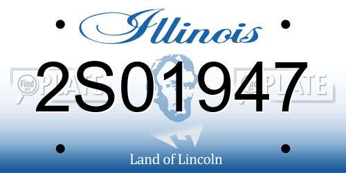 2S01947 Illinois License Plate