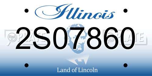 2S07860 Illinois License Plate