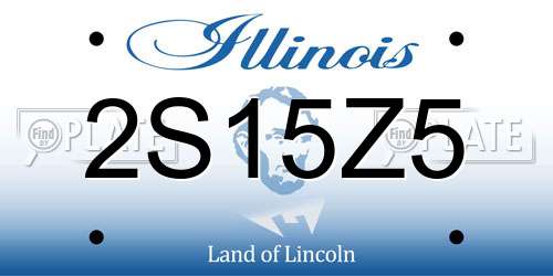 2S15Z5 Illinois License Plate