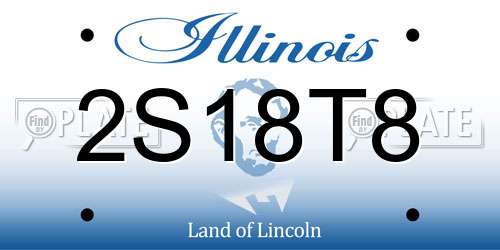 2S18T8 Illinois License Plate