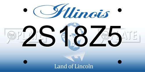 2S18Z5 Illinois License Plate
