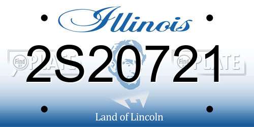 2S20721 Illinois License Plate