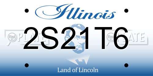 2S21T6 Illinois License Plate