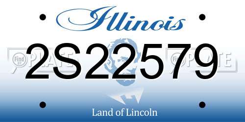 2S22579 Illinois License Plate