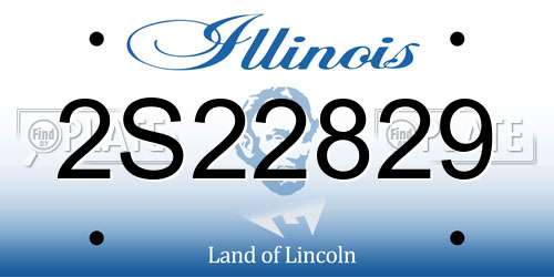 2S22829 Illinois License Plate