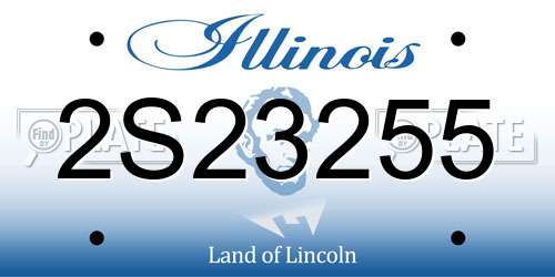 2S23255 Illinois License Plate