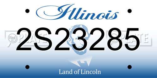 2S23285 Illinois License Plate