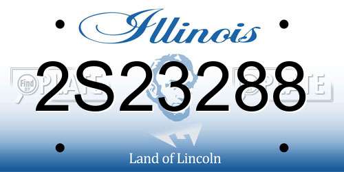 2S23288 Illinois License Plate