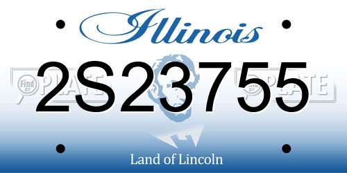 2S23755 Illinois License Plate