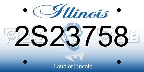 2S23758 Illinois License Plate