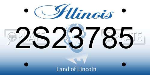 2S23785 Illinois License Plate