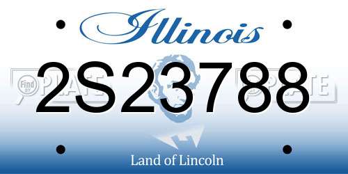 2S23788 Illinois License Plate