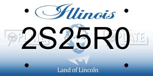 2S25R0 Illinois License Plate