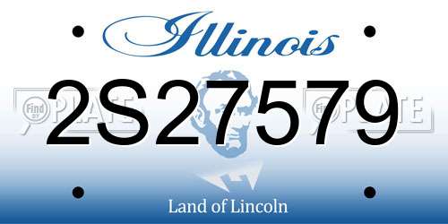 2S27579 Illinois License Plate