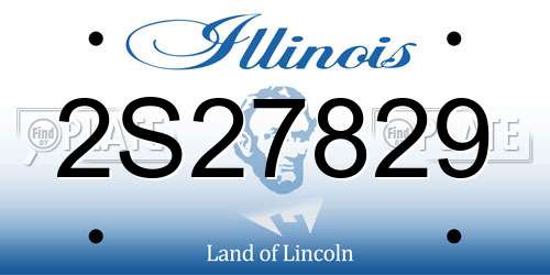 2S27829 Illinois License Plate
