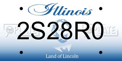2S28R0 Illinois License Plate