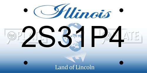 2S31P4 Illinois License Plate