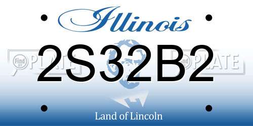 2S32B2 Illinois License Plate