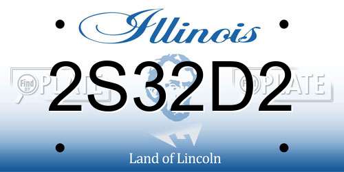 2S32D2 Illinois License Plate