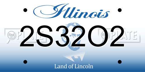 2S32O2 Illinois License Plate
