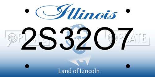 2S32O7 Illinois License Plate