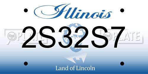 2S32S7 Illinois License Plate
