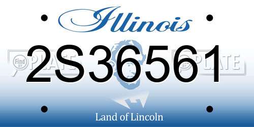 2S36561 Illinois License Plate