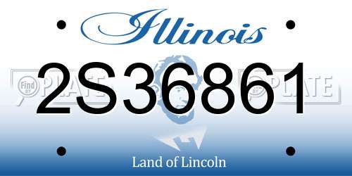 2S36861 Illinois License Plate