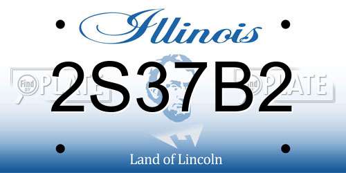 2S37B2 Illinois License Plate