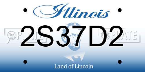 2S37D2 Illinois License Plate