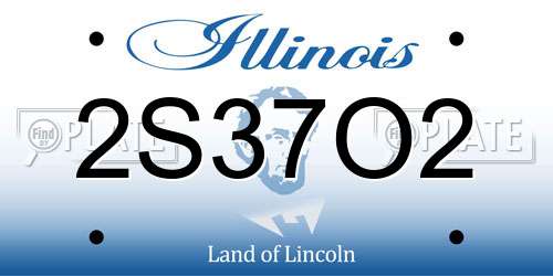 2S37O2 Illinois License Plate