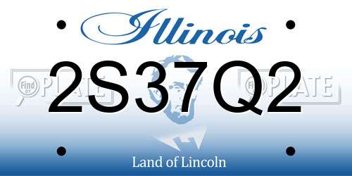 2S37Q2 Illinois License Plate