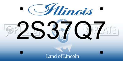 2S37Q7 Illinois License Plate