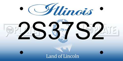 2S37S2 Illinois License Plate