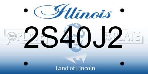 2S40J2 Illinois License Plate