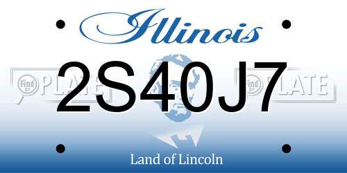2S40J7 Illinois License Plate