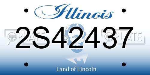 2S42437 Illinois License Plate