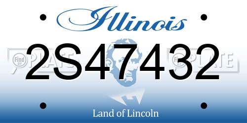 2S47432 Illinois License Plate