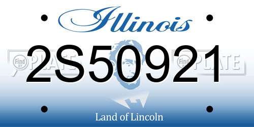 2S50921 Illinois License Plate