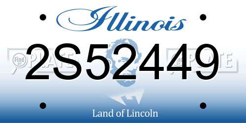 2S52449 Illinois License Plate