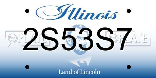 2S53S7 Illinois License Plate
