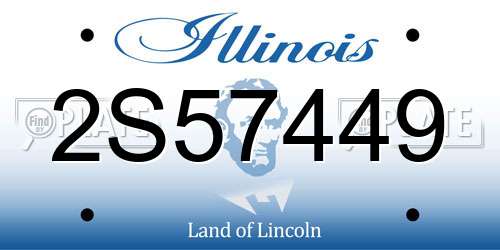 2S57449 Illinois License Plate